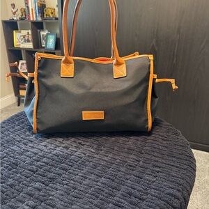 Dooney & Bourke Black and Tan Tote Bag